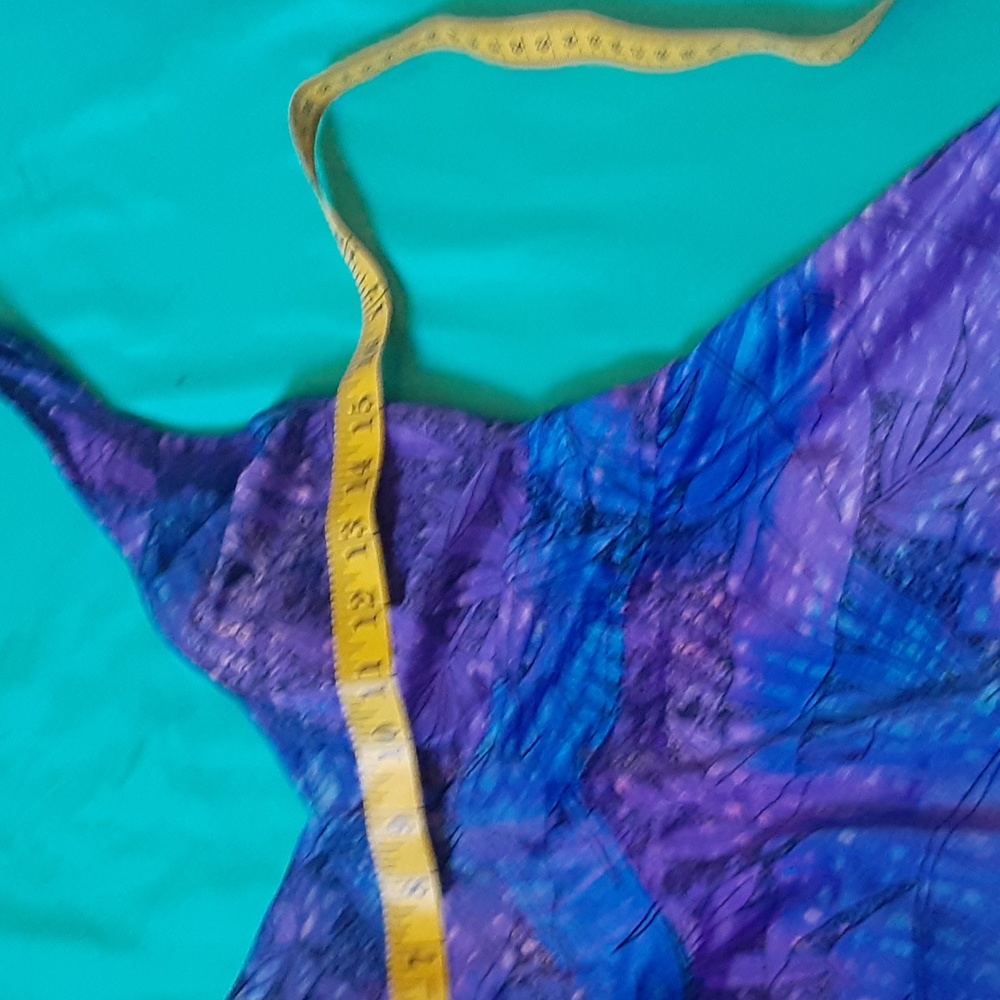 ROXANNE  PURPLE,BLUE FLORAL ONE PIECE SWIMSUIT WITH SKIRT, 16/38B - Picture 9 of 11